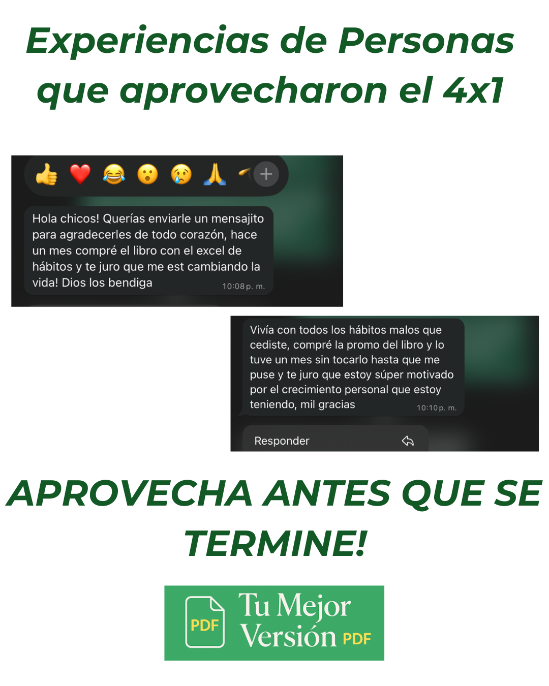 4x1 Cambio 180º | Ebook Hábitos Atómicos +AudioLibro + Excel para Control de Hábitos + Resumen